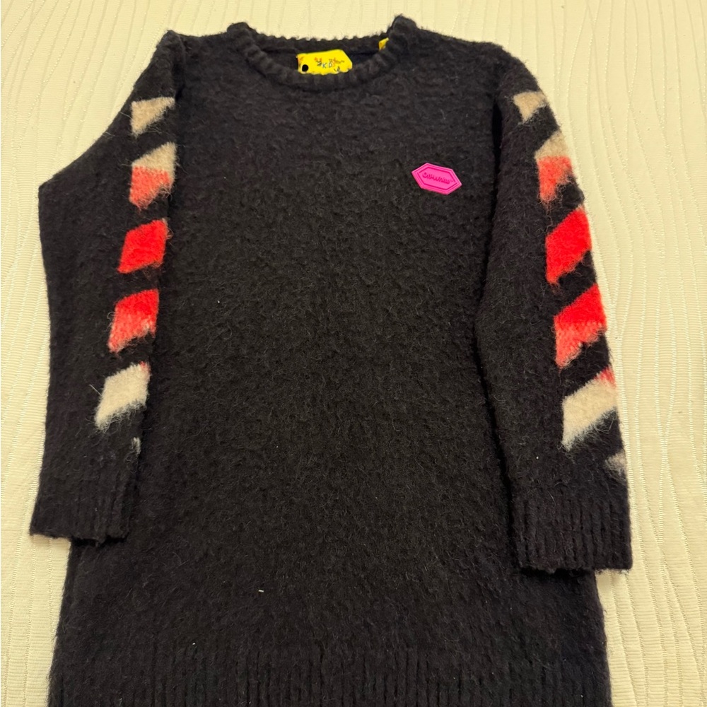 Kids Off-White Wool Dress
